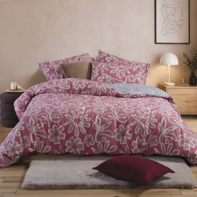 Σετ Παπλωματοθήκη Βαμβακερή Μονή Harmony 170x240 Nef Nef Homeware, 100% ΒΑΜΒΑΚΙ - BORDO (040845) 2