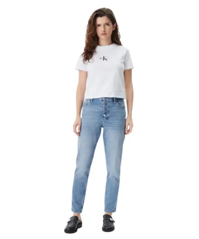 Calvin Klein - Γυναικείο Παντελόνι Jean Ck Mom Fit J20J225148-1AA Γαλάζιο 3