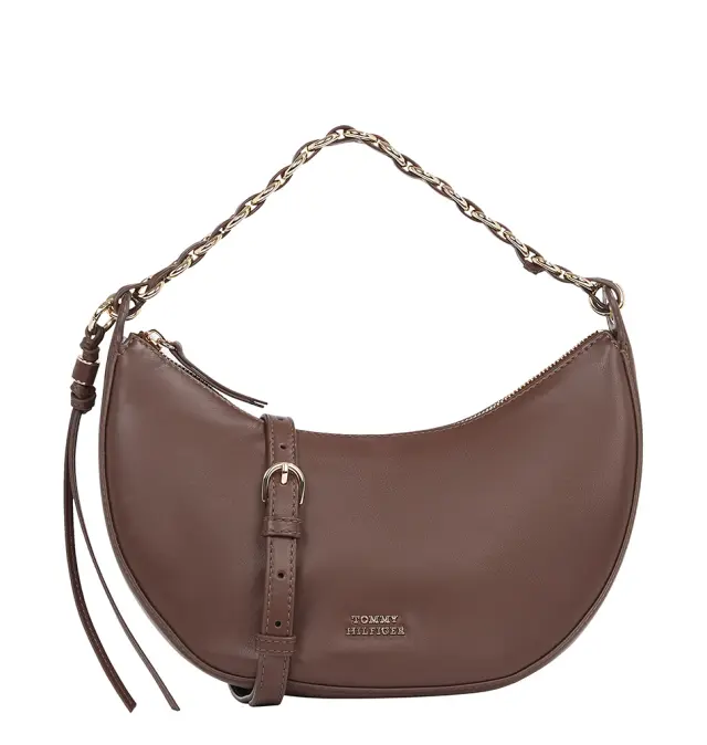 Τσάντα TOMMY HILFIGER Moon Leather Crossover 17467 Καφέ