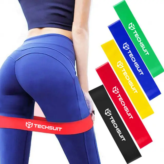Techsuit TS-01 Σετ 5 Ελαστικών Ιμάντων Αντίστασης για Yoga, Pilates & Home Fitness Πολύχρωμο 3