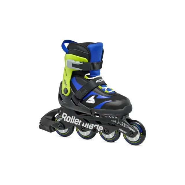 Rollerblade Microblade SL - Μαύρα/Μπλε/Lime ρυθμιζόμενου μεγέθους παιδικά inline rollers - 36.5-40.5 2
