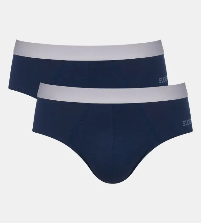 Sloggi Men Σλιπ Ανδρικά Go ABC 2.0 Midi Μπλε 2-Pack - 2XL