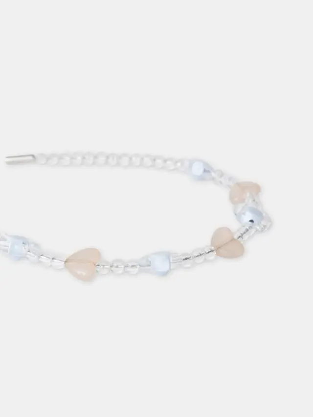 Παιδική Στέκα Μαλλιών Crystal Hearts ΛΕΥΚΟ - One Size 3