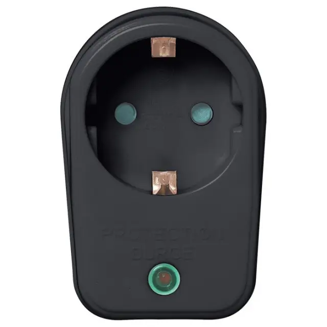 Αντάπτορας Ρεύματος Ασφαλείας Sonora 1x Schuko SPAB100 Black (230-0025)
