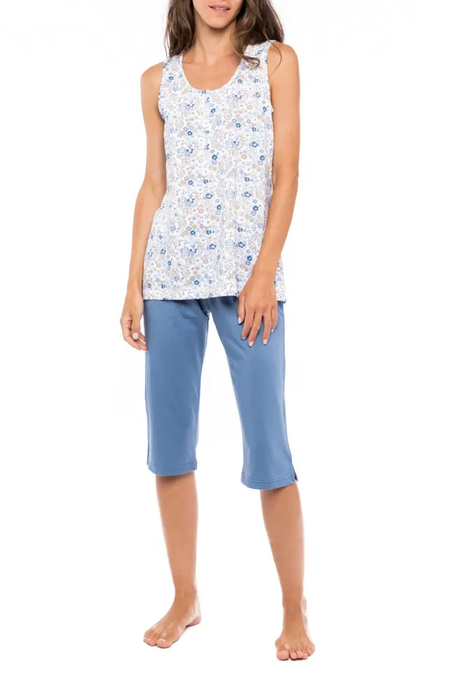 S1157 - Type - PYJAMA CAPRI BLUE FLOWER