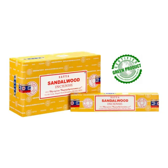 Αρωματικά Στικ Satya με άρωμα Σανταλόξυλο Sandalwood Incense Sticks 15g