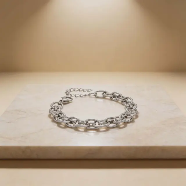 Silver Braided Chain Bracelet