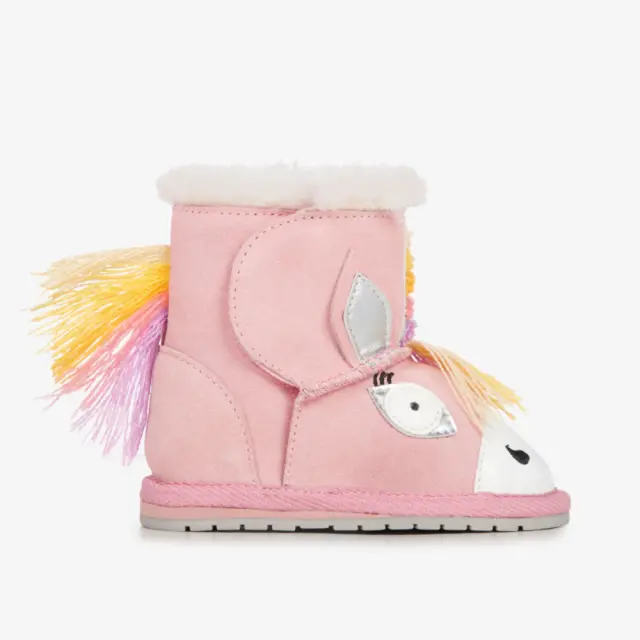 Emu Μποτάκια Παιδικό δέρμα Ροζ EMU/12409 PALE PINK - M(6-12)