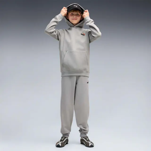 Puma Boy's Essentials 2 Color Small No1 Logo Fleece Hoodie Γκρι Ανοιχτό 685825-63 (Puma) 3