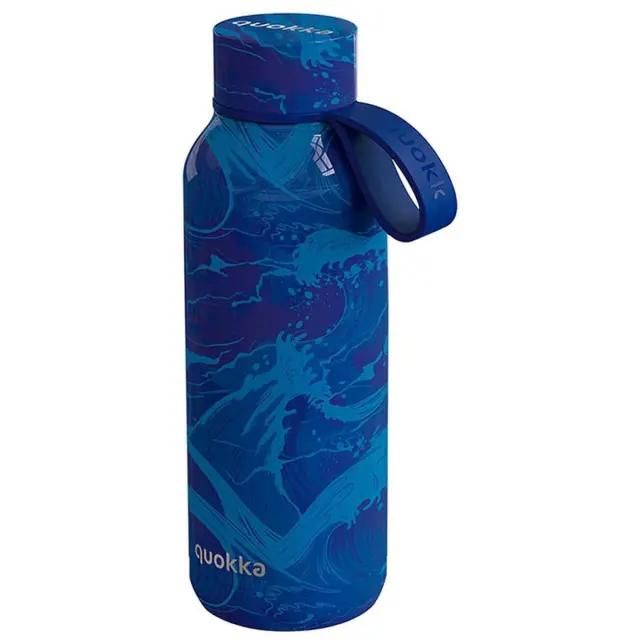 Quokka Solid Μπουκάλι Θερμός Ανοξείδωτο 510ml Waves με Λαβή -40179