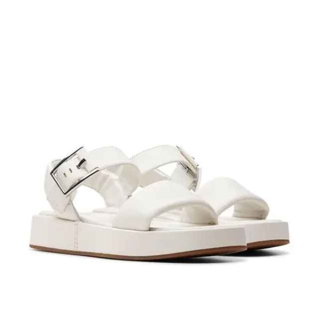 Clarks Alda Strap White White Leather - 40 3