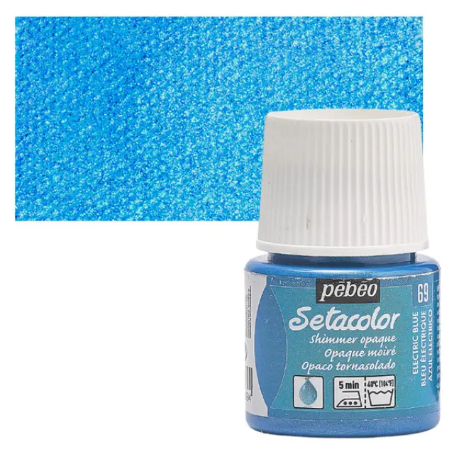 Pebeo Χρώμα Υφάσματος Setacolor Opaque - 69 Electric Blue Shimmer - 45ml