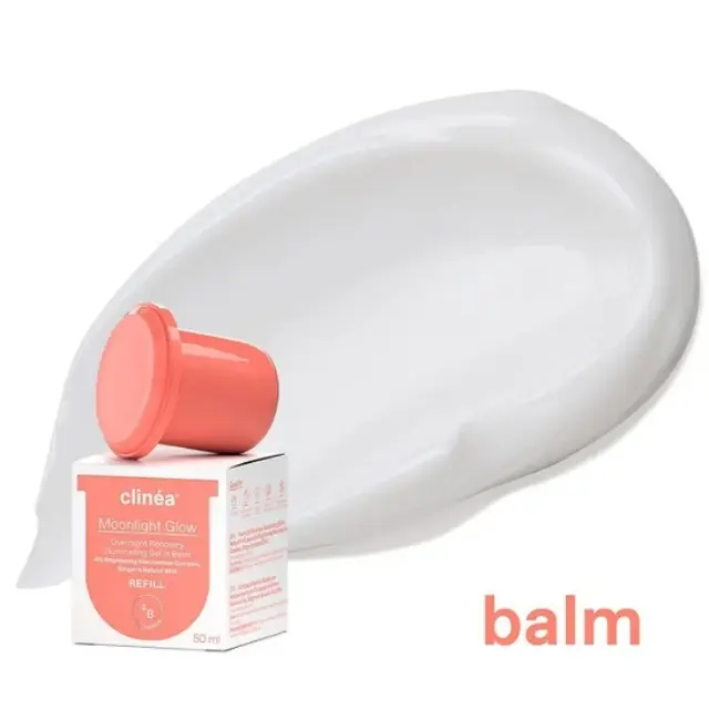 Clinea Moonlight Glow Overnight Recovery Illuminating Gel in Balm Refill Βάλσαμο Νύχτας για Λάμψη & Αναζωογόνηση- Ανταλλακτικό, 50ml 2