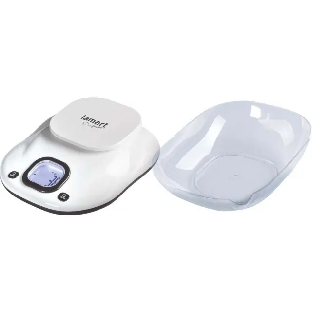 Ζυγαριά Κουζίνας 10kg με Κάδο Χωρητικότητας1lt LCD BANG Lamart LT7073 Λευκό 2