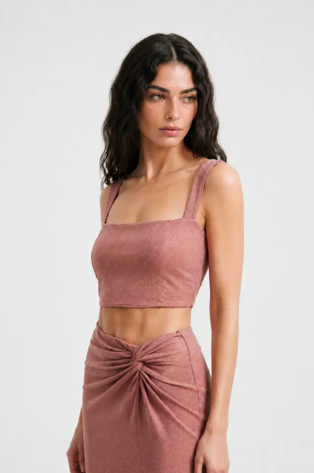 Cropped Top με Τιράντες & Τετράγωνο Ντεκολτέ PELIK TOP - XS 2