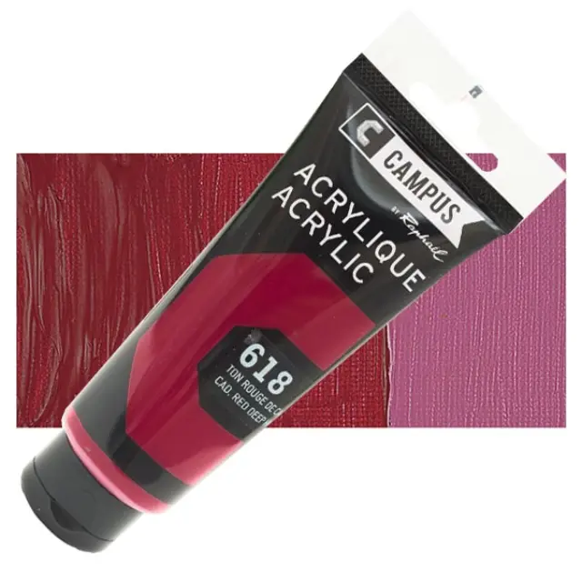 Ακρυλικό Raphael Campus - 618 Cadmium Red Deep Hue - 100ml