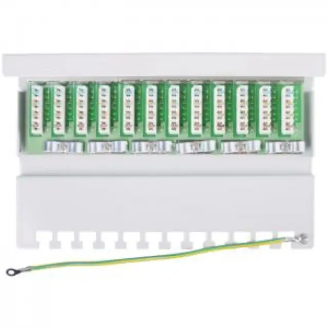 Patch panel κατηγορίας CAT 5e STP, 12 θυρών σε γκρι χρώμα. 3