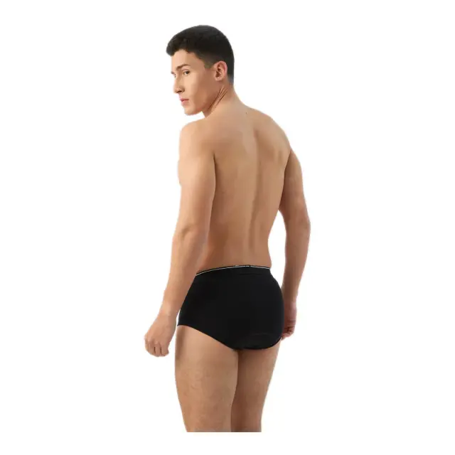 Minerva Ανδρικό Slip Mid Waist - Διπλό Πακέτο, Χρώμα Μαύρο 3