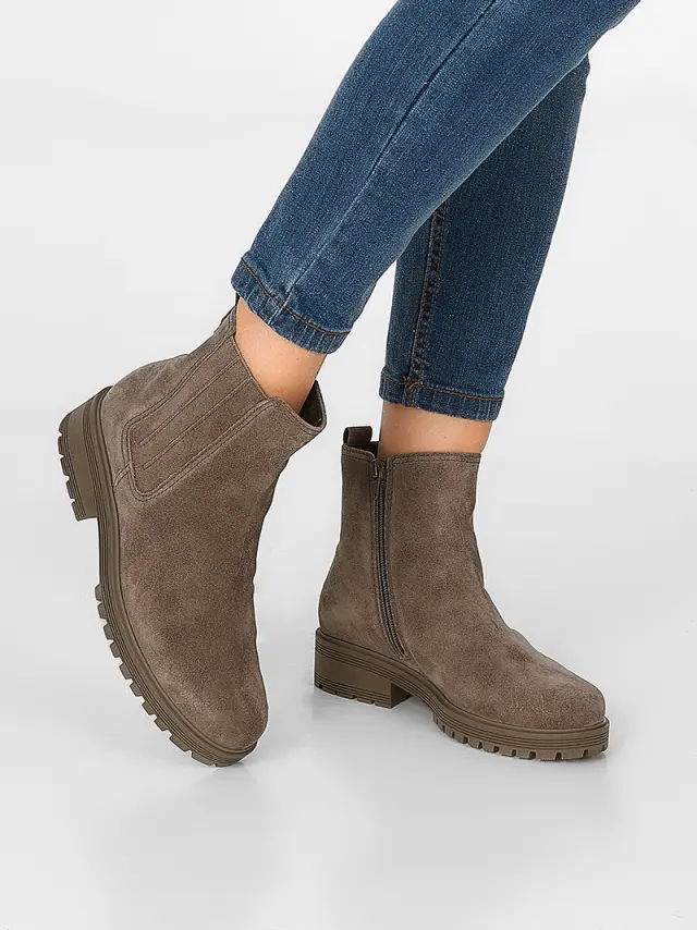 Gabor Μποτάκια Γυναικείο δέρμα suede Γκρί GAB/52761 30-MOHAIR 2