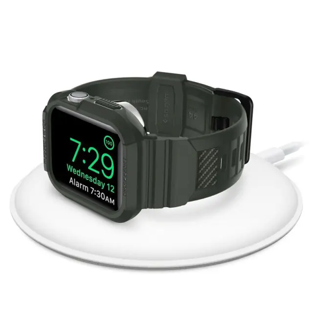 Spigen Rugged Armor Pro, green - Apple Watch 45mm/44mm 2