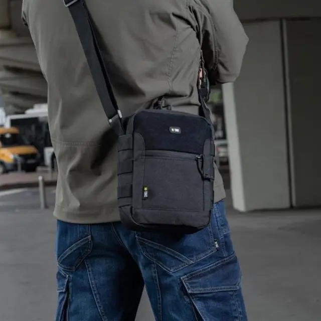 M-Tac Satellite Bag Gen.II-Τσάντα Ώμου με Κρυφή Θήκη Όπλου - 01-Black-Μαύρο 3
