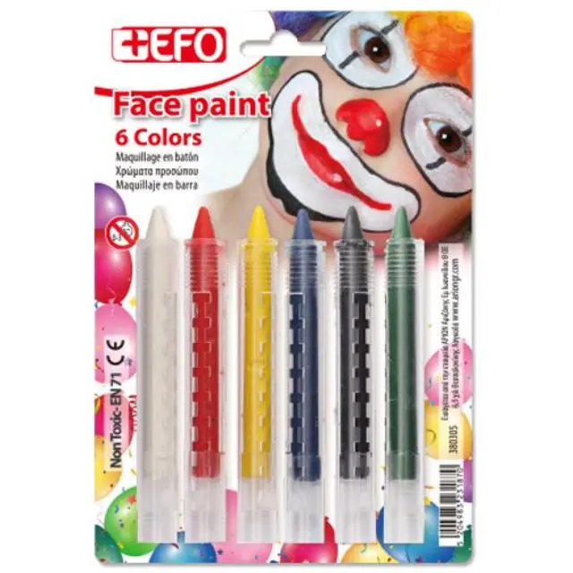 Χρώματα Προσώπου +Efo Sticks 6 χρώματα 380305
