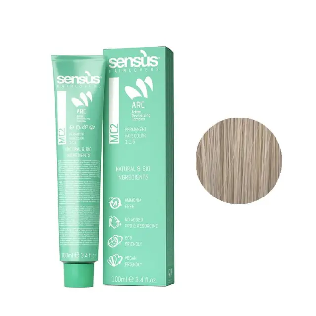 Sensus MC2 Permanent Hair Color 10.0 Platinum Blonde 100ml - (μόνιμη βαφή χωρίς αμμωνία ξανθό πλατινέ)