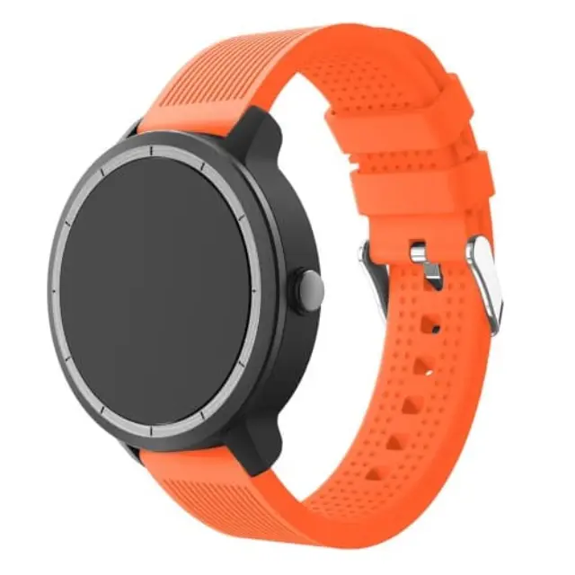 Λουράκι Σιλικόνης για Amazfit Bip/ Verge 3/ Galaxy Watch 42mm/ Vivoactive 3/Vivomove/ GTS (Fits all 20mm)- Πορτοκαλί με Ρίγες