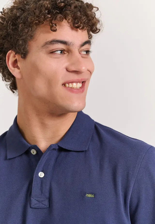FunkyBuddha Polo T-shirt Navy FBM011-001-11 - S 3