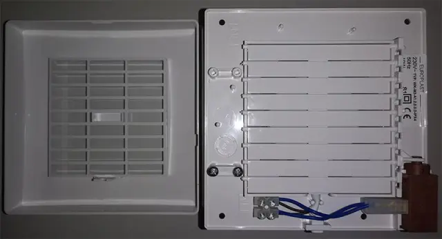 Europlast X120Z - Εξαεριστήρας μπάνιου με αυτόματες περσίδες 2