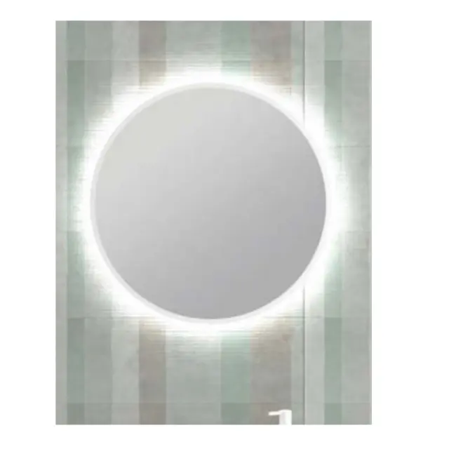 Chroma Στρογγυλός Καθρέπτης Μπάνιου Led 50cm Λευκός