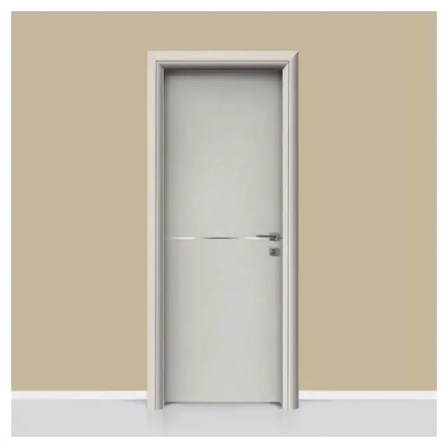 Πόρτα εσωτερική laminate με inox στοιχεία σχέδιο 206