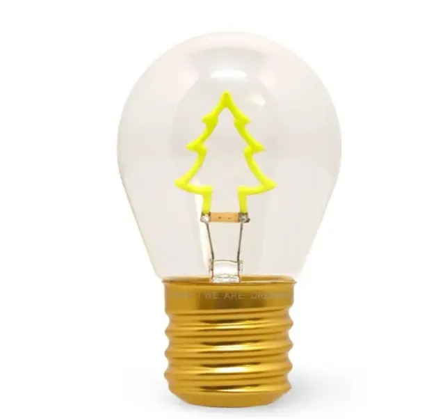 Legami Lightbulb - Shaped Table Lamp - Bulb Fiction - Xmas Tree