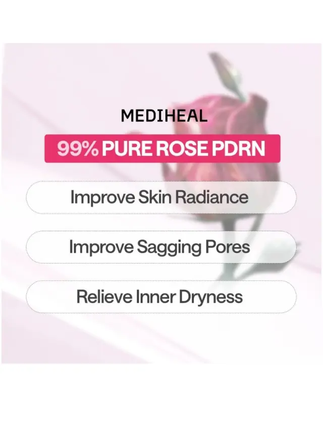 Mediheal Rose PDRN Essensial Sheet Face Mask, Υφασμάτινη Μάσκα Προσώπου με Εκχύλισμα Τριαντάφυλλου 24ml 3