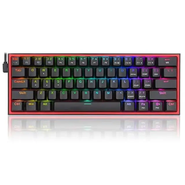 Redragon K617 FIZZ Gaming Μηχανικό Πληκτρολόγιο 60% Red Διακοπτες RGB (US)