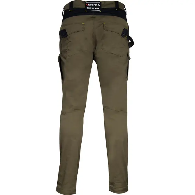 Παντελόνι Εργασίας Super Stretch με επένδυση Cofra Nayba clay brown/black - EU 46 2