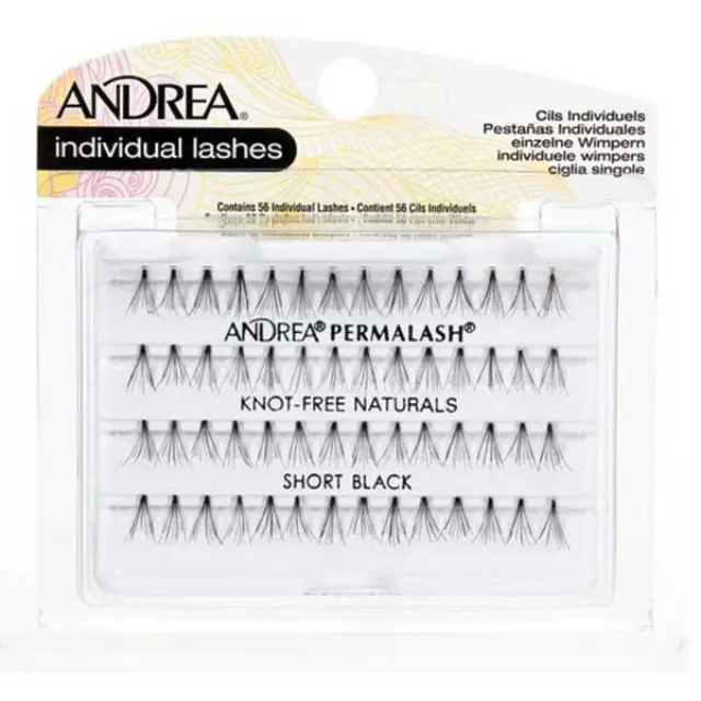 Andrea Permalash Natural Short Τουφάκια | Απόχρωση Black