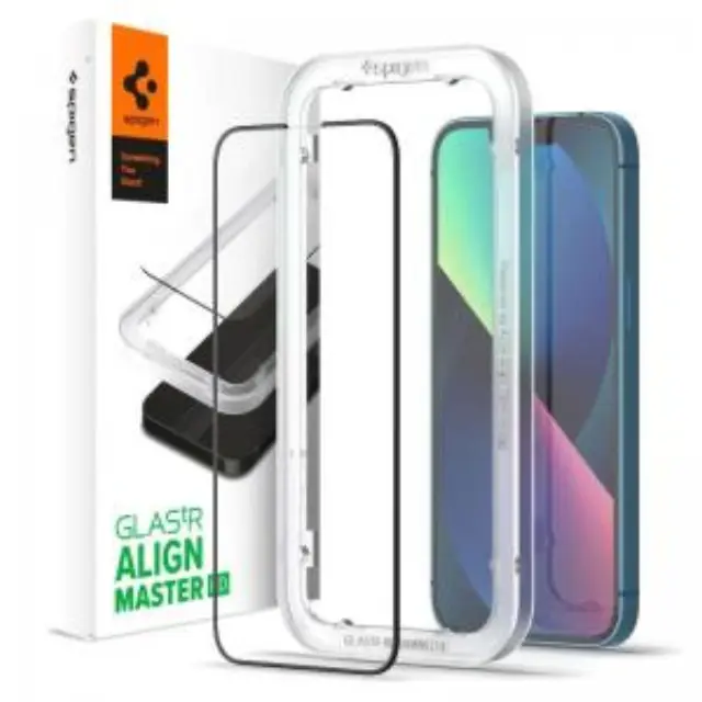 Tempered Glass Full Face Spigen Apple iPhone 13/ 13 Pro/ 14/ 16e Glas.tR Align Master FC Μαύρο N56788 2