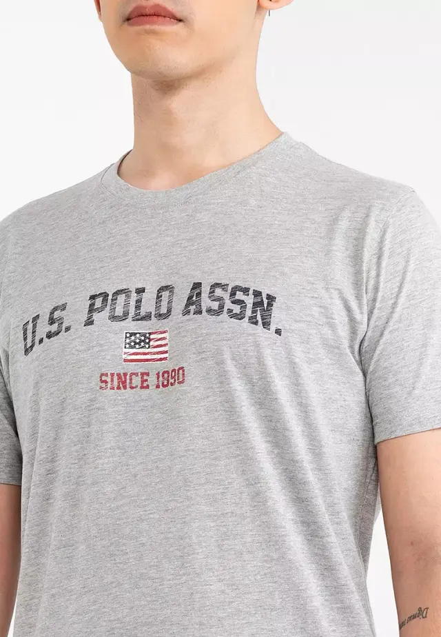 U.S. Polo Assn. - Ανδρικό T-shirt Mick Regular Fit 61504-49351-188 Γκρι - 2XL 3