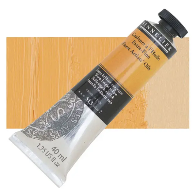 Sennelier Λάδι Finest Artists Oil 513 Warm Bright Yellow - 40ml