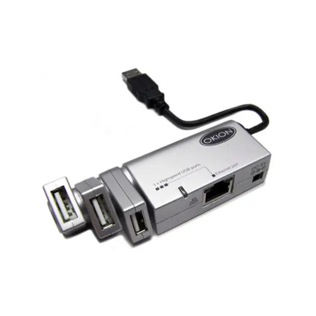 OKION Mini Docking Station High Speed USB+Ethernet