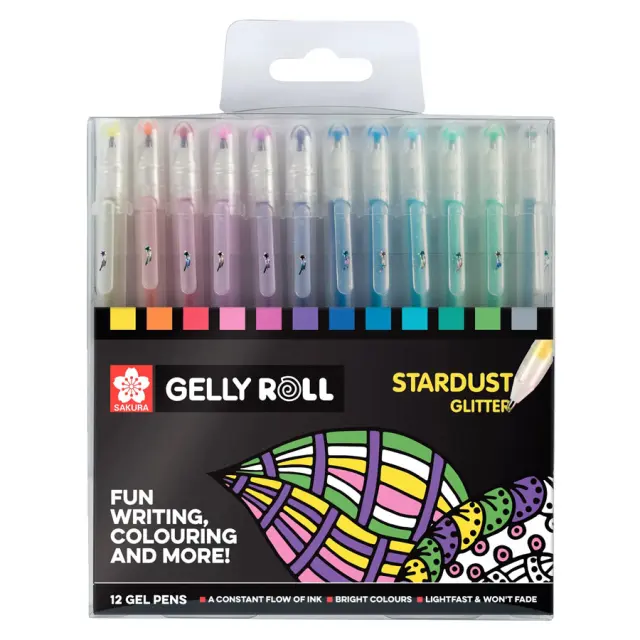 Σετ 12 Gel Στυλό Sakura Gelly Roll Stardust Glitter