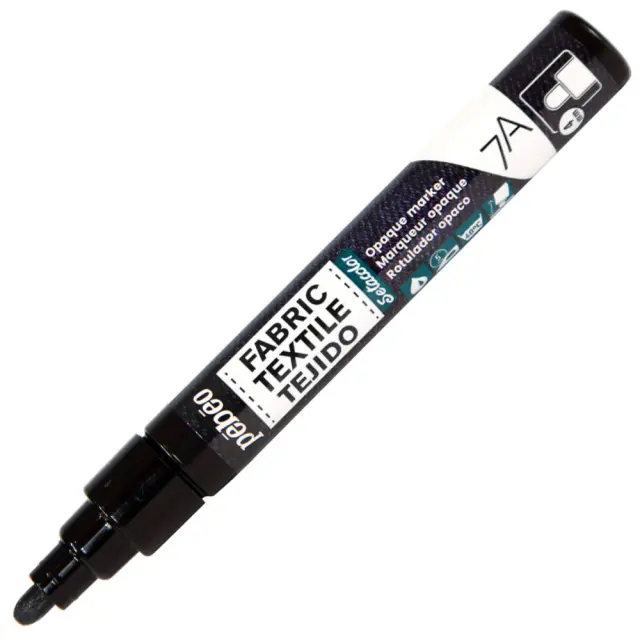 Pebeo Μαρκαδόρος Υφάσματος Καλυπτικός Μύτη 4mm - 14 Black