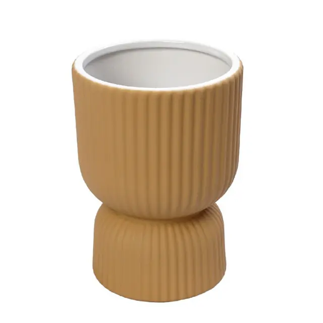 Βάζο κεραμικό ανοιχτό πορτοκάλι 11,5x16cm Espiel KLA314K1