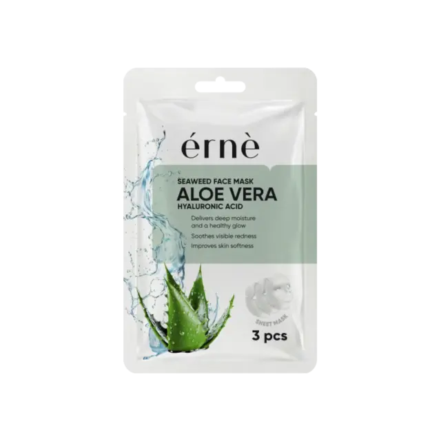 Erne Seaweed Aloe Vera Hyaluronic Acid Face Mask 3pcs