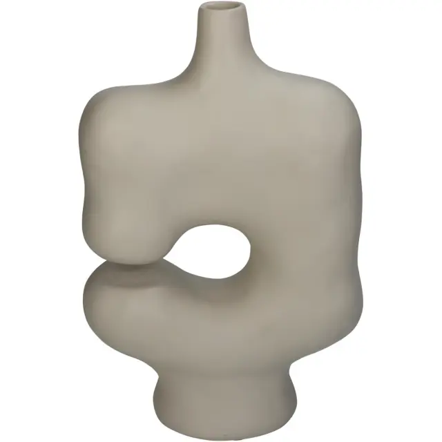 Βάζο Ακανόνιστο Ιβουάρ Polyresin 19x8.8x29.5cm