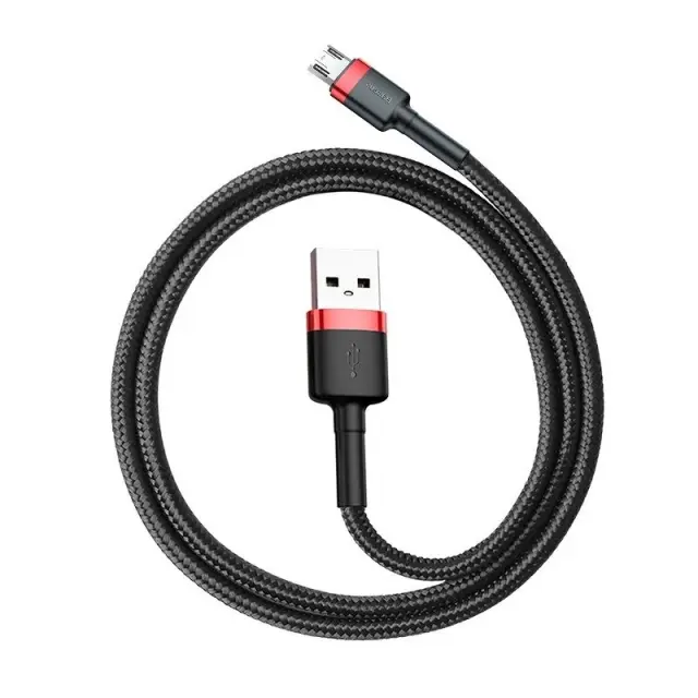 Baseus Cafule Braided USB 2.0 to micro USB Cable Μαύρο 1m (CAMKLF-B91) (BASCAMKLFB91) 3