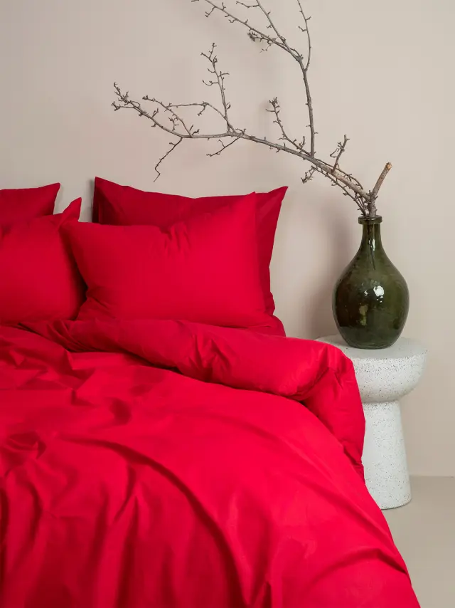 Παπλωματοθήκη Cotton Feelings 113 Red Διπλή (200x250) Sunshine 2