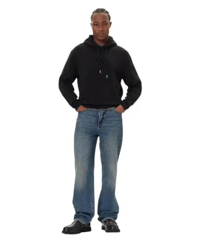 Calvin Klein - Ανδρικό Φούτερ με Κουκούλα Logo Hoodie Regular Fit LV04RD250G-UB1 Μαύρο 2