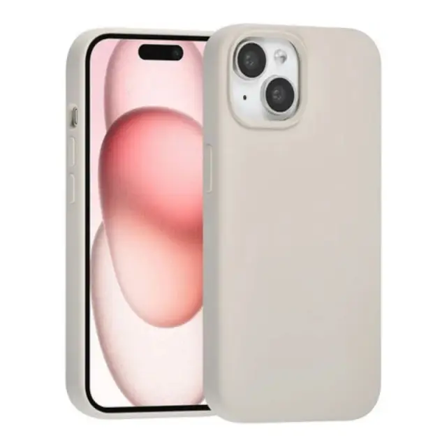 TUNIQ iPhone 15 Back cover case - Premium Liquid silicone - Grey